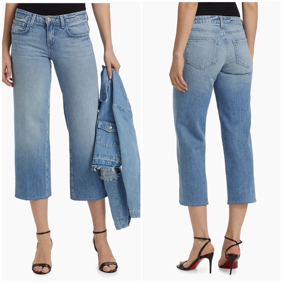 NWT L’Agence Blaine Low Rise Crop Stovepipe Jeans Caruso Blue Sz 29
